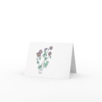 Blue Geranium Blank Note Card
