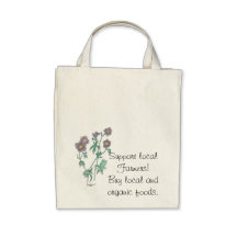 Blue Geranium Buy local and organic tote Tote Bag
