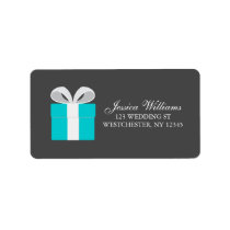 Blue Gift Box Bridal labels