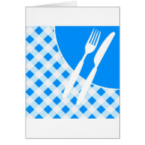 Blue Gingham & Cutlery