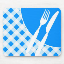 Blue Gingham & Cutlery