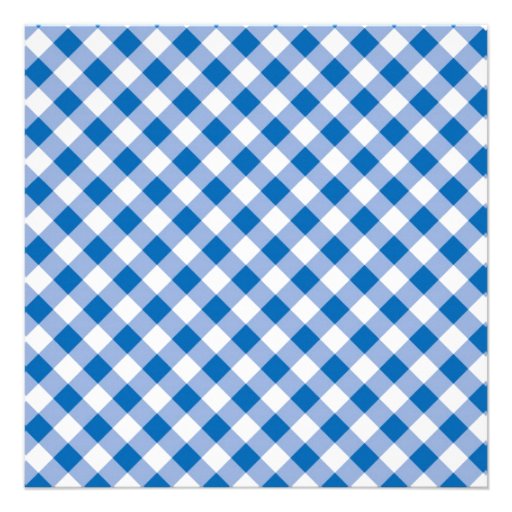 Blue Gingham Personalized Invite