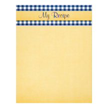 Blue Gingham Stationery Letterhead Template