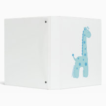 Blue Giraffe Binder