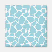 Blue Giraffe Print Magnets