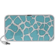 blue giraffe skin portable speakers