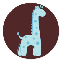 Blue Giraffe Stickers
