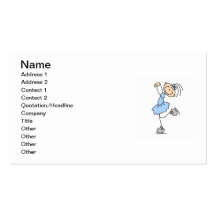 Blue Girl Figure Skater T-shirts and Gifts Business Card Templates