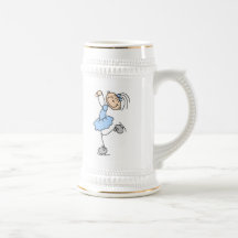 Blue Girl Figure Skater T-shirts and Gifts Mugs