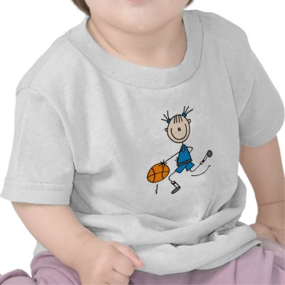 Blue Girls Basketball Tshirts and Gifts by stick_figures