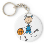 Blue Girls Basketball Tshirts and Gifts Keychain