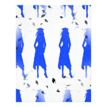 blue girls seamless tiled letterhead design