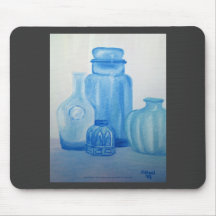 Blue Glass Still Life Mousepad
