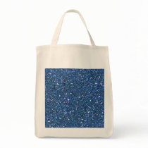 BLUE GLITTER HANUKAH TOTE BAG