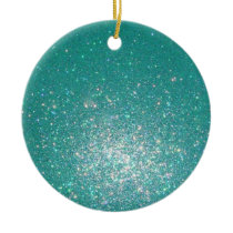 Blue glitter ornaments