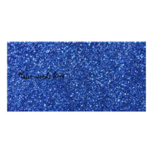 Blue glitter photo cards