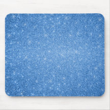 Blue glitter stars mousepad
