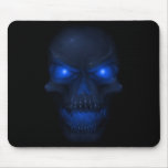 Blue Glowing Skull Mouse Mats