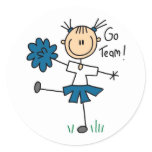 Blue Go Team Cheering Sticker