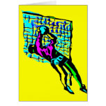 BLUE GOALIE GREETING CARD