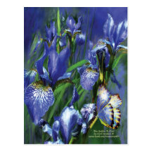 Blue Goddess Art Postcard