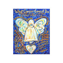 Blue Gold Angel What Cancer Cannot Do Canvas Art Canvas Print