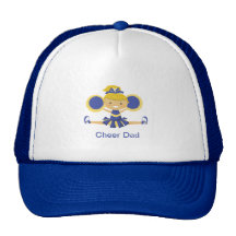 Blue & Gold Cheerleader Trucker Hat