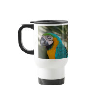 Blue & Gold Macaw Parrot Travel Mug