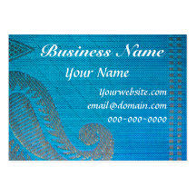 Blue & Gold Silk Paisley Cloth Business Card