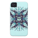 Blue Gothic Skull iPhone 4 Cases