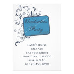 Blue Graduation Party Invitation