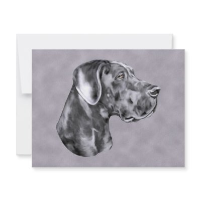 Blue Great Dane Uncropped Event or Party Invitation by DanesRUs