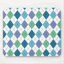 Blue, Green, and Purple Argyle Preppy Mousepad mousepads