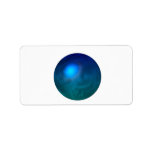 Blue green ball graphic metal reflection swirl