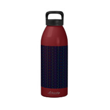 Blue Green Diamonds Water Bottle