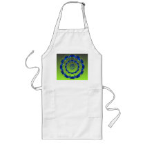 Blue-Green Glass Plate Apron