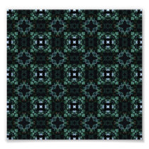 Blue Green Kaleidoscope 1 Photo Print