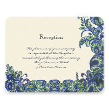 Blue & Green Peacock Wedding Invitations