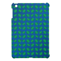 Blue green shamrocks and hearts iPad mini covers