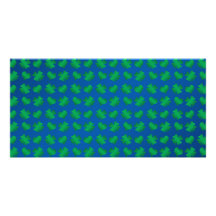 Blue green shamrocks and hearts photo card template