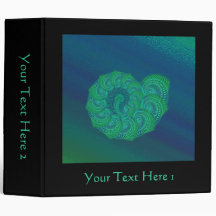 Blue, Green Shell. Abstract Art Design. Vinyl Binder