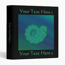 Blue, Green Shell. Abstract Art Design. Binder