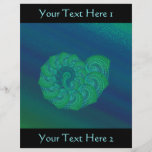 Blue, Green Shell. Abstract Art Design. Flyer