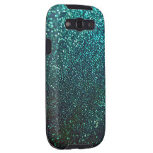 Blue/Green Sparkle Glitter Galaxy Case Samsung Galaxy SIII Case