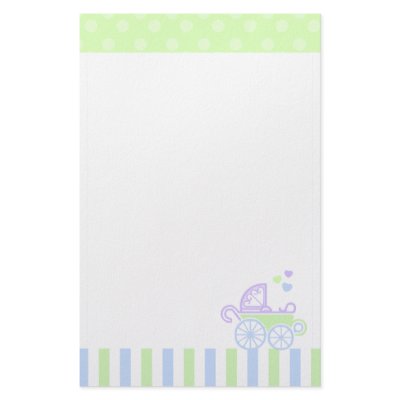 Blue/Green Stroller Custom Stationery by heartlocked