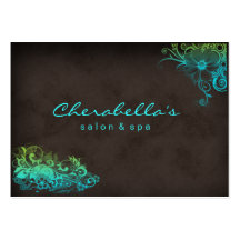 Blue Green Trendy Salon Spa Appointment Card Business Card Template