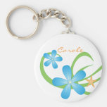 Blue Green Tropical Key Chains
