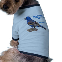 Blue Grosbeak Dog T-shirt