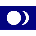 Blue Ground White Sun And Moon, China flag Acrylic Cut Outs
