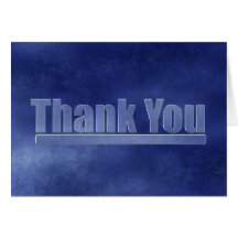 Blue Grunge Graduation Thank You Cards